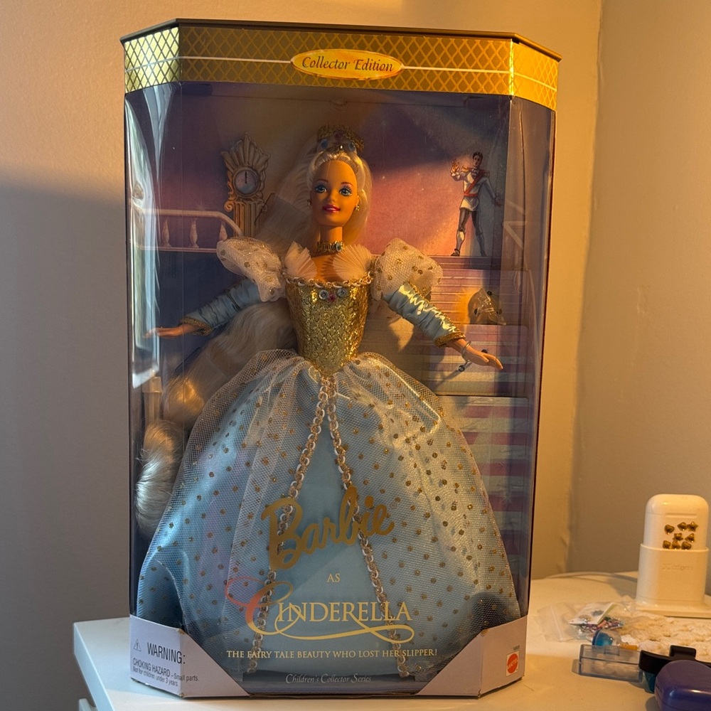 Barbie Cinderella Collector Doll in Blue and Gold Gown